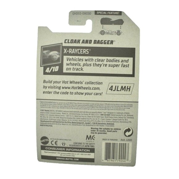 2017 Hot Wheels 87/250 HW X-Raycers 4/10 Cloak and Dagger (New) - Picture 2 of 2